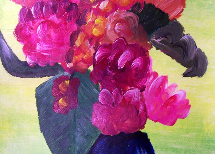 bloemen acrylverf beginners